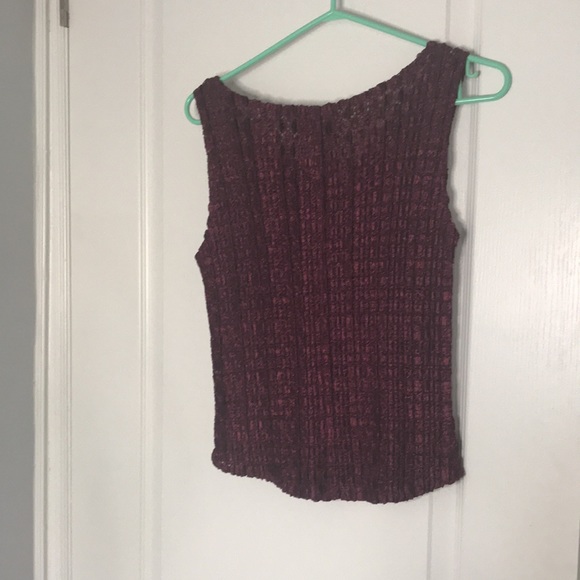 90s Burgundy stretch tank top - Picture 3 of 4